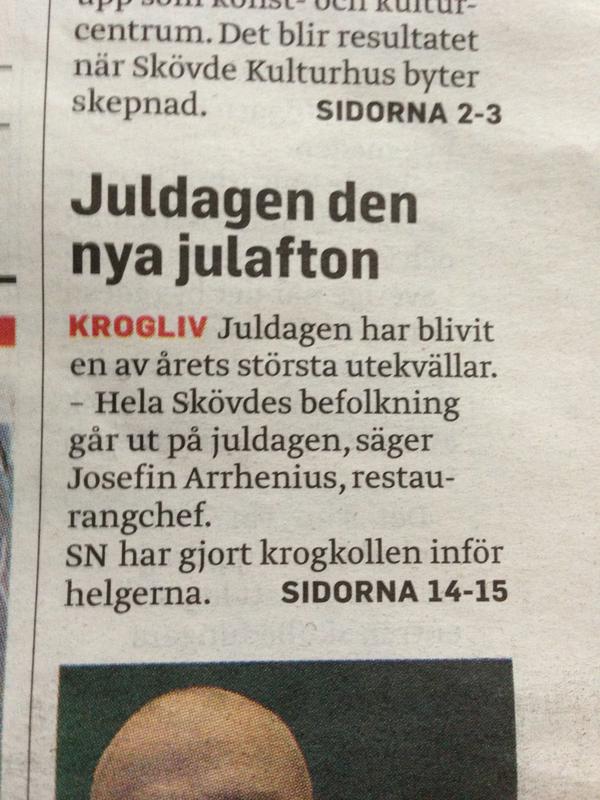 NiklasFast's tweet image. Skövde Nyheter gör ett riktigt scoop. 15 år för sent…