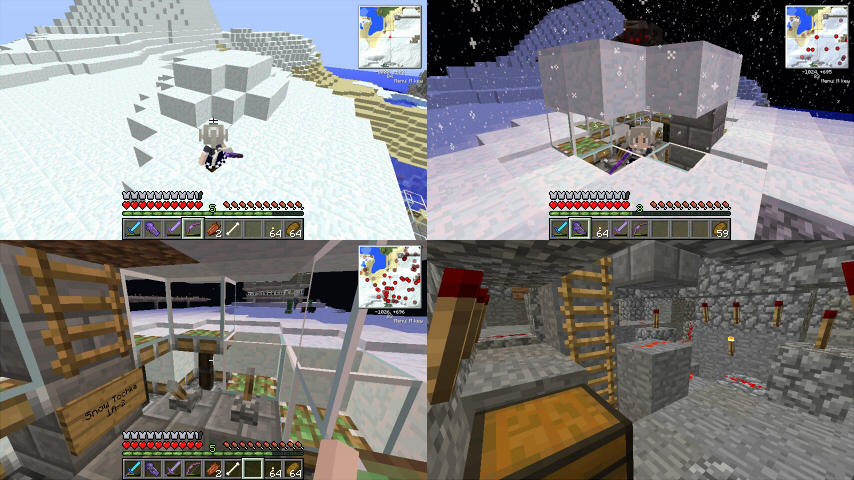 ふよん 今日のマイクラ トーチカ作ってカチャーシャ歌ってみた 外周の雪と内周のガラスをピストンで上げ下げ 爆発に弱いので クリーパーの接近には要注意 撮影中に一度爆破されたデス Playerformlittlemaidでメイド体型になったよ Http T Co