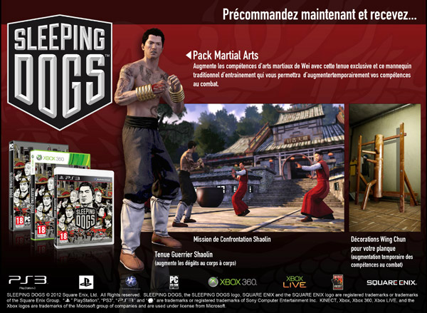 SquareEnixFR's tweet photo. Nous avons 5 codes pour le DLC Arts Martiaux de Sleeping Dogs à vous faire gagner. RT et suivez-nous pour participer ! http://t.co/dUKewi0b