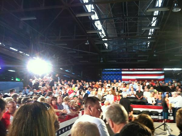 JGrecko's tweet image. Don't let NBC fool you... This place is packed. #Pittsburgh welcomes the next VP @PaulRyanVP #patcot #RomneyRyan2012