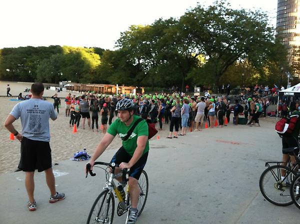 SomeDreadPirate's tweet photo. Felt worthless so I ran down the beach and found a group about to commence a triathlon. Now I feel worthless, again. http://t.co/1wlY7xgK