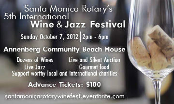 RotarySM's tweet image. Santa Monica Rotary's 5th Internatinal Wine and Jazz Festival 
…tamonicarotarywinefest.eventbrite.com purchase your tickets today!
