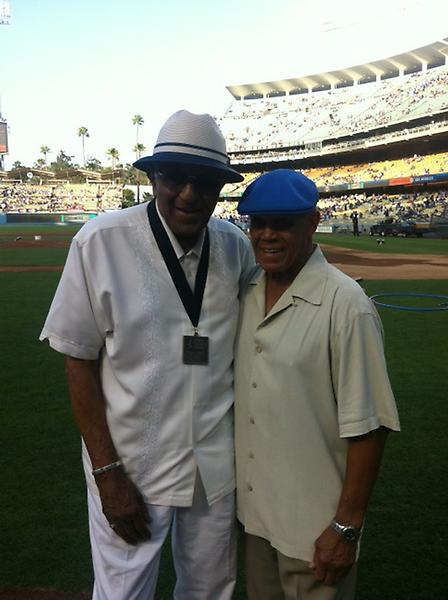 Dodgers's tweet photo. Congratulations to Dodger legend, Don Newcombe, who this weekend received the MLB Beacon of Hope Award! http://t.co/iSwL84Lx