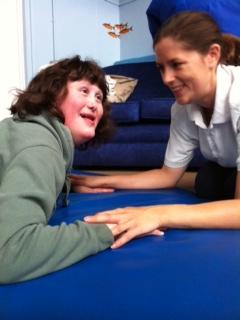 Our client Katherine loving her physio with the great team <a href="/SouthamptonCC/">SouthamptonCC</a> 's Thomas Lewis House!