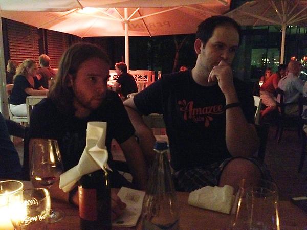 wilcokathryn's tweet image. At XII Apostel Italian restaurant w/ the @amazeelabs crew. Delish!! Talking Drupal #DrupalConMunich