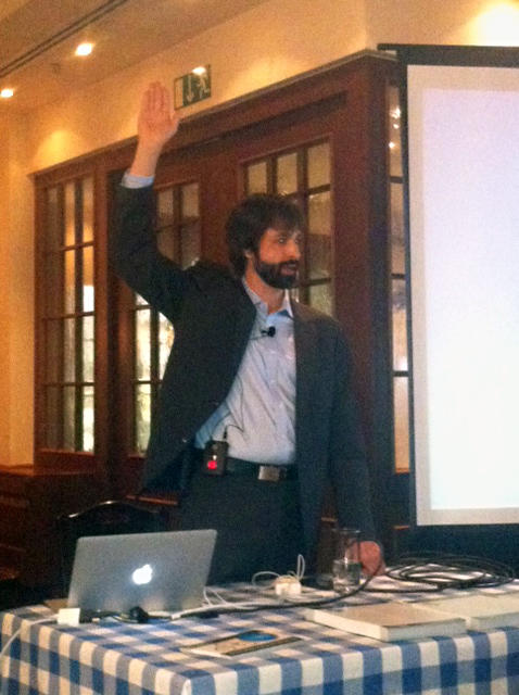 CommerceGuys's tweet image. If you missed it, we announced 3 new products at #drupalconMunich @RobertDouglass on the day stage -a historic photo!