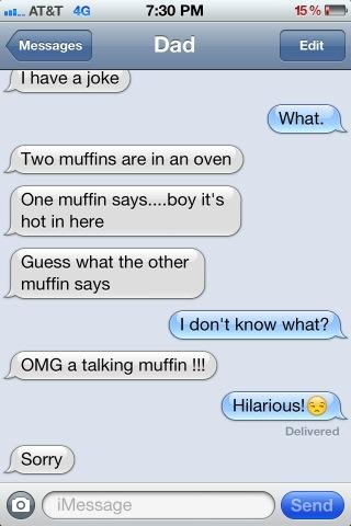 lhughes14's tweet photo. This is what a text conversation with bob consists of. http://t.co/k0ILeBjB