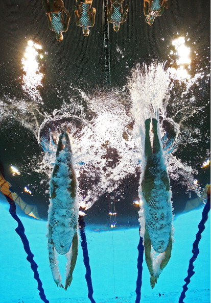 In the water or out, everyone seems to be upside down! #London2012