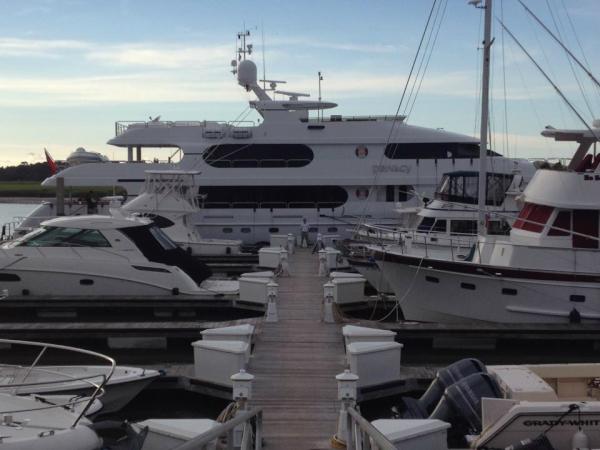 Tiger's boat at Kiawah.