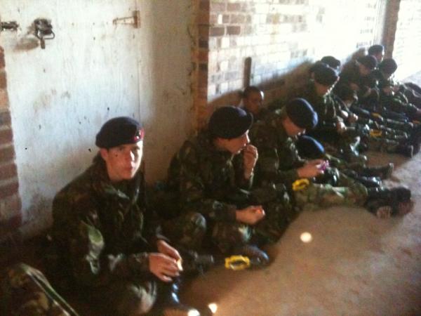 ExeterRMC's tweet image. Resting in the FOB after 'patrolling'