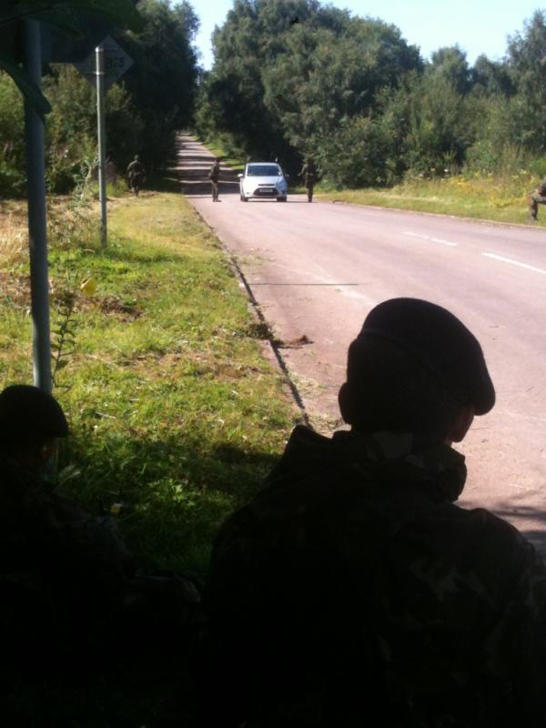 ExeterRMC's tweet image. Vehicle check point duty.