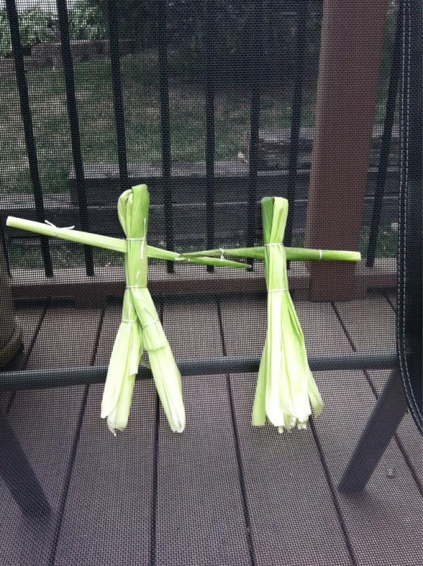 Made corn husk dolls <a href="/LauritzenGarden/">Lauritzen Gardens</a> Corn Festival. Cheers d, j &amp; l