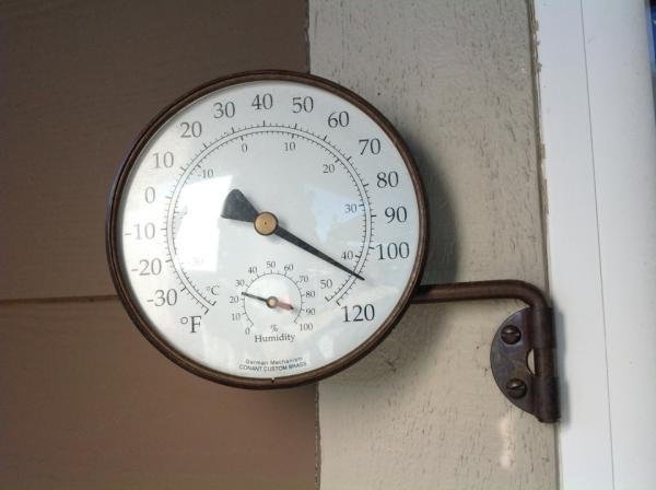 A bit toasty here at 5:20 in the afternoon.