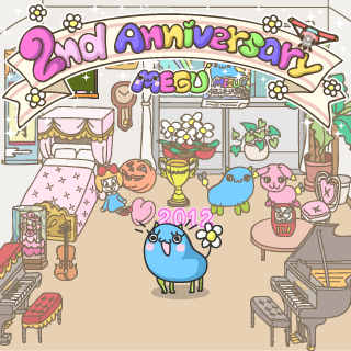 HoneyMegu's tweet photo. On behalf of Honey, Bubbles tweets: GROOVY! Join MEGU's 2nd festa! DL: http://t.co/vpXV0tZK #MEGU_GAME http://t.co/7xazU8De