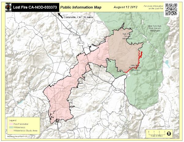 LostFireBLM's tweet image. #LostFireBLM Updated Perimeter Map 08/12/2012  #LostFire