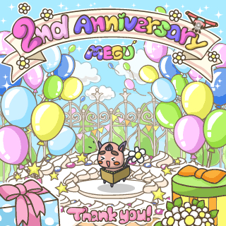 morinota's tweet photo. タラちゃんにかわってJackがツイート。『MEGUが発見されて2年なんだって。おめでた。2年目のおまつり中。わっしょい。』無料DL: http://t.co/BFGQc2gT #MEGU_GAME http://t.co/mamXOCDE