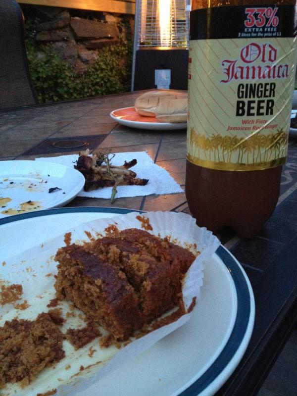 Jamiehuwroberts's tweet image. BBQ - love #teamgb but I'm sat celebrating the Jamaicans #gingerbeer #gingercake