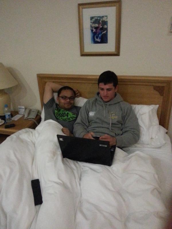 My bro's @Yusi_Jackson and <a href="/jurie_13/">Jurie Linde</a> chilling at the King George hotel!! #good times