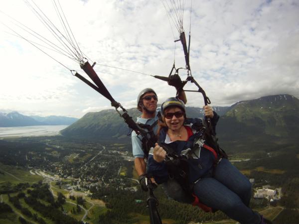 So fun paragliding at Alyeska today!!