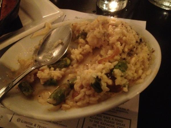 jburkesworld's tweet image. Since the #RusticBread tweet got good feedback, here's another rare food tweet from me: lobster truffle risotto. $12