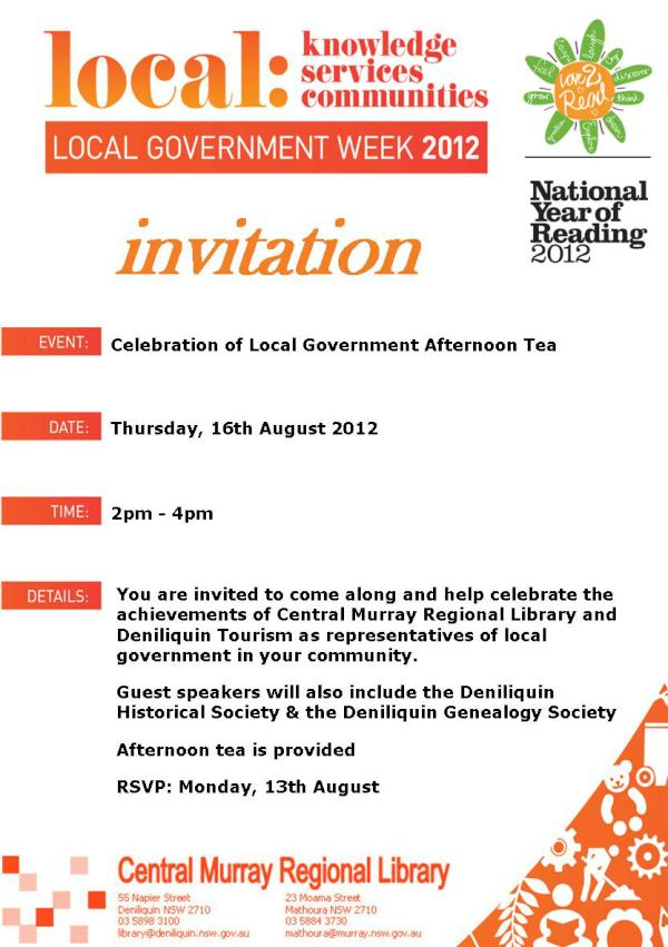 Deni_Library's tweet image. Local Government Week @Deni_Library!