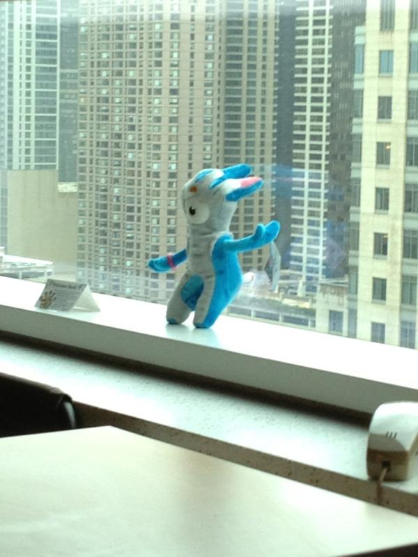 tictacsally's tweet photo. I got an awesome stuffed mascot from the olympics - thanks Steve and Beth! So did my brother! http://t.co/1UG69sPP