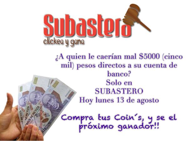 SubasteroMX's tweet photo. $5000 Solo en SUBASTERO!! http://t.co/rpxAFHLx http://t.co/3jJcpHG8