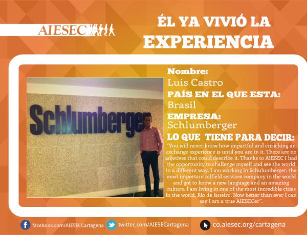 AIESECartagena's tweet photo. Luis Castro vivió su experiencia.
¿Quieres saber cómo? comunícate  lucho.valest@aiesec.net http://t.co/BRXnpUJB