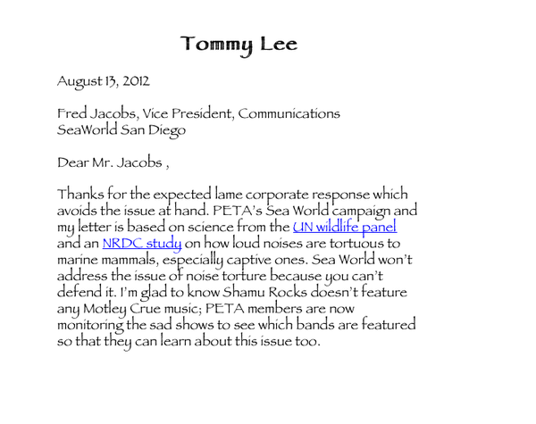 Dear @seaworld