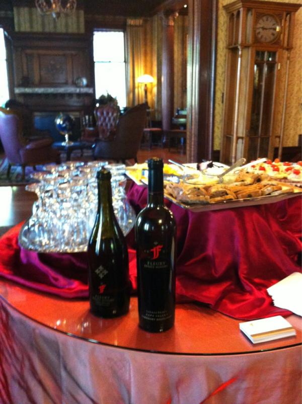 Pouring at beautiful Churchill Manor tonight! #napa #fleury