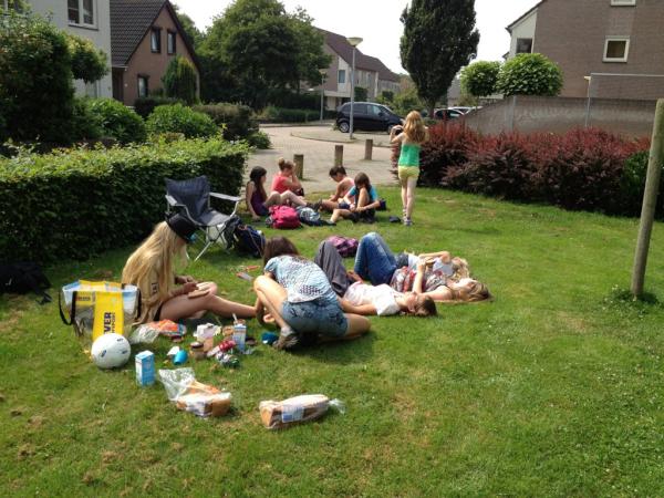 Na wel bijna 5 kilometer hiken, genieten van de welverdiende lunch!