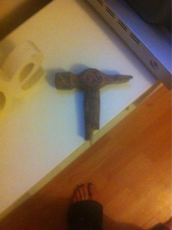 Powis0788's tweet image. Should next time check to see if I have tools for job. hammer for the night #stupidtool