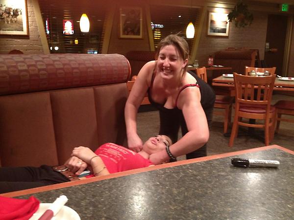 DougieLifting's tweet photo. Restaurant? Nah apparently we run a massage parlor. http://t.co/6zeDYd9v