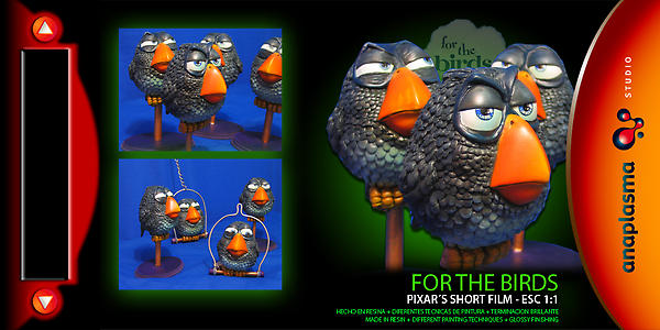 AnaplasmaStudio's tweet image. Birds, corto Pixar realizado en resina