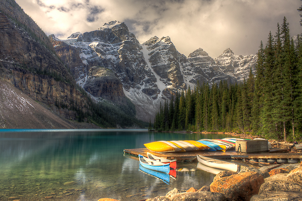CTIDMC's tweet photo. RT @Keep_Exploring: Stunning HDR shot of Moraine Lake in Alberta by Tyler Ingram #exploreCanada http://t.co/wR87X5Vp