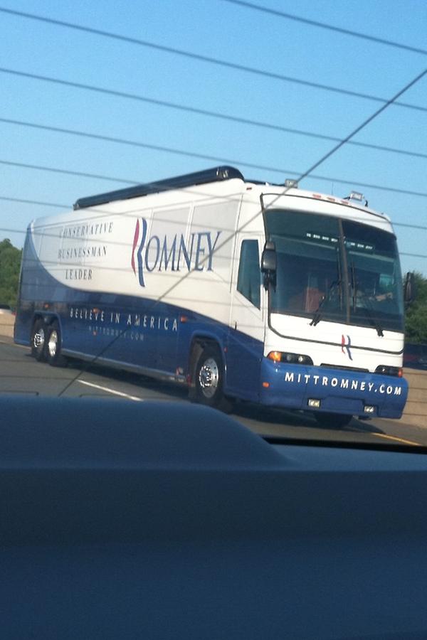 Passed the Romney van!!! Go #RomneyRyan2012