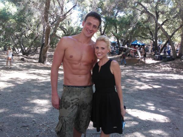 I chat w/ Olympian Ryan Lochte tonight on ktla news @ 6. Here's a pic of what swimming for years will do to your abs.