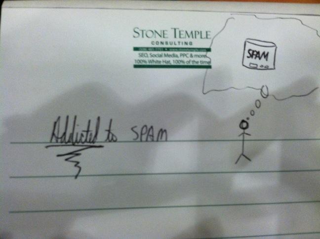 Addicted to SPAM. :-(. #SESSF