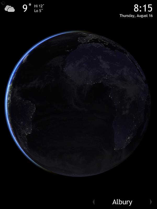 Our planet right now (via Living Earth HD bit.ly/EarthHD)hf