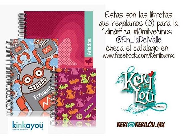 Keriloumx's tweet photo. Si quieres ganar tu libreta personalizada tienes q participar en #10MilVecinos @En_laDelValle te quedan 24hrs! http://t.co/o261wGxf
