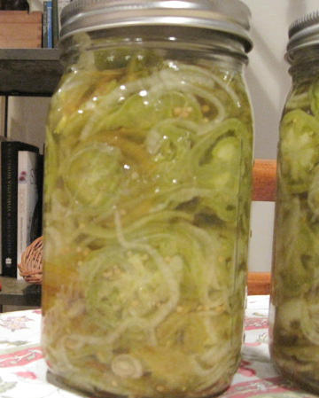 DurhamCanningSo's tweet photo. Quick green tomato pickles. A favorite treat in the cold of winter! http://t.co/OPDmOm6D