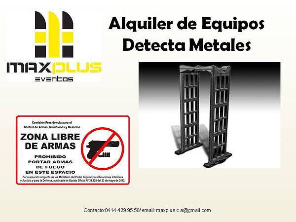 MaxplusSeg's tweet image. Desde hoy entra vigencia la zona libre de armas para ello recomendamos nuestros servicios detecta metales