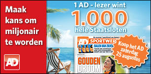 Leuke actie! Koop Zaterdag 25 augustus het AD en maak kans op het winnen van 1000 Staatsloten!