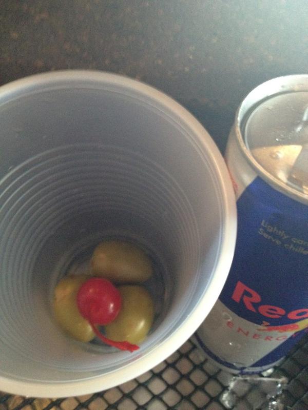 BartnderHatesU's tweet image. If you order a three olives cherry and red bull and get this...

The bartender most definitely hates you.