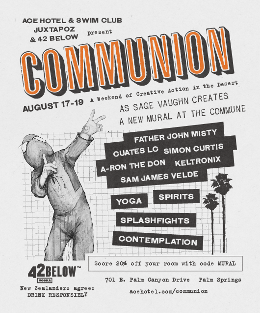 RT <a href="/acehotel/">Ace Hotel</a>: A new mural created by Sage Vaughn with <a href="/JuxtapozMag/">Juxtapoz Magazine</a> presented by <a href="/42Below/">42BELOW Vodka</a> at #aceps.