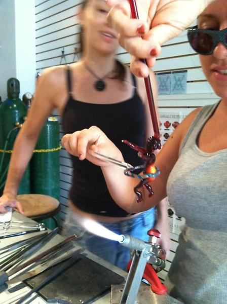 Hula hooping glass!