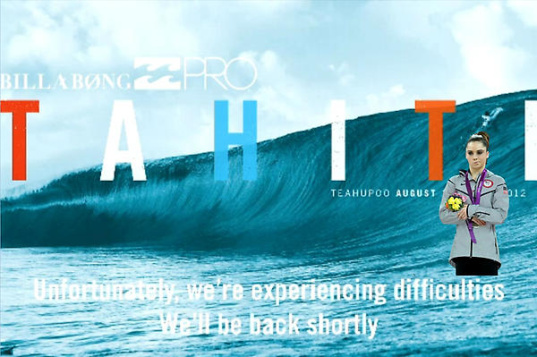 digitalbuilt's tweet photo. Teahupoo oops, tough day on the scaffolds for Billabong. #asp http://t.co/g5zVHxZW