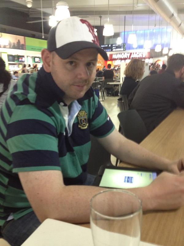 PBLand151's tweet photo. Gavin after two days on apple iPad tour @tpresiado @shereen_dsouza @LydiaDobyns http://t.co/XtMx55L3