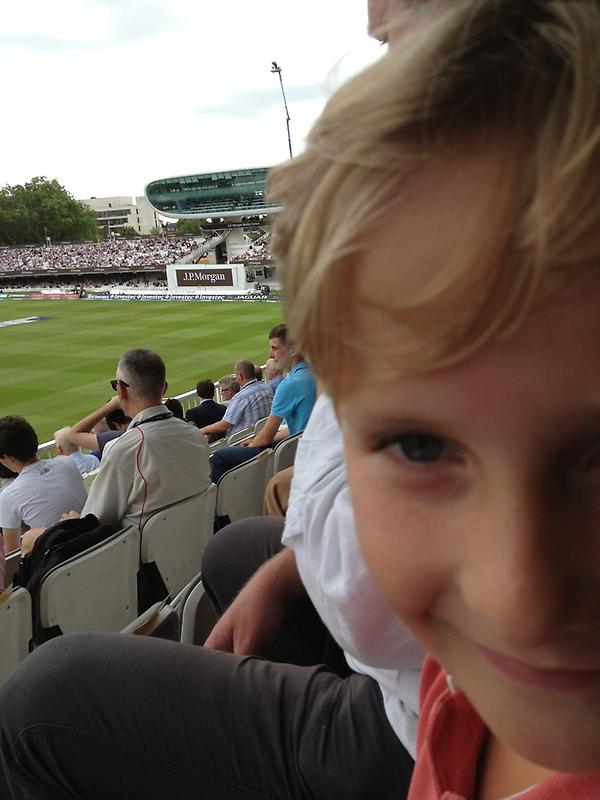 Toby's and my first experience of Lords...