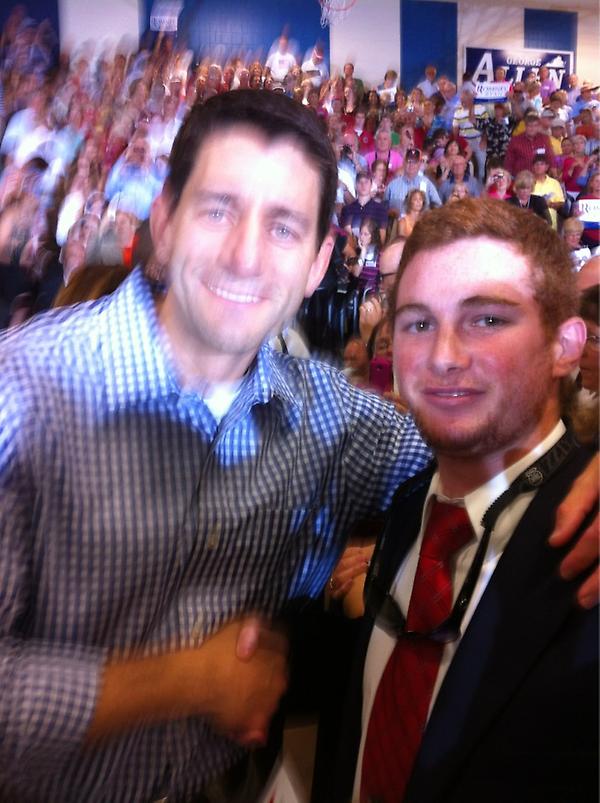 braxtonwallace's tweet photo. The rally was sick, shook paul ryans hand, got called out numerous times being a sydney man. @jpcurtin22 http://t.co/JaCOGWbE